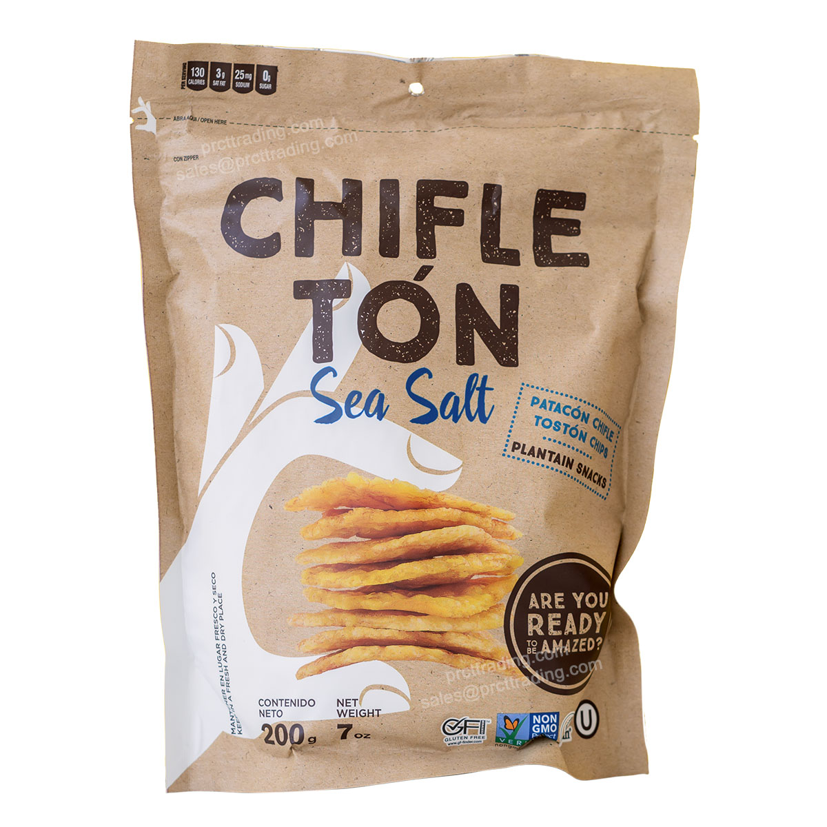 Chifleton Toston Snack - Sea Salt, SHIPPER 7 oz x 28 Bags X 3 Layers