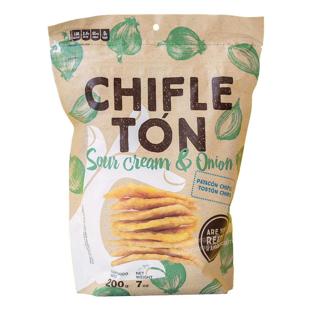 Chifleton Toston Snack - Sour Cream & Onion, SHIPPER 7 oz x 28 Bags X 3 Layers