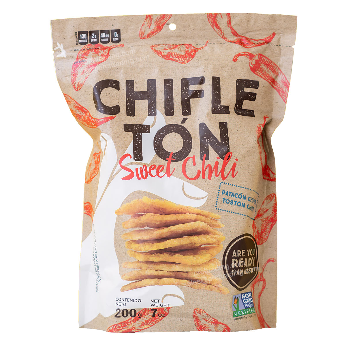 Chifleton Toston Snack - Sweet Chili, SHIPPER 7 oz x 28 Bags X 3 Layers