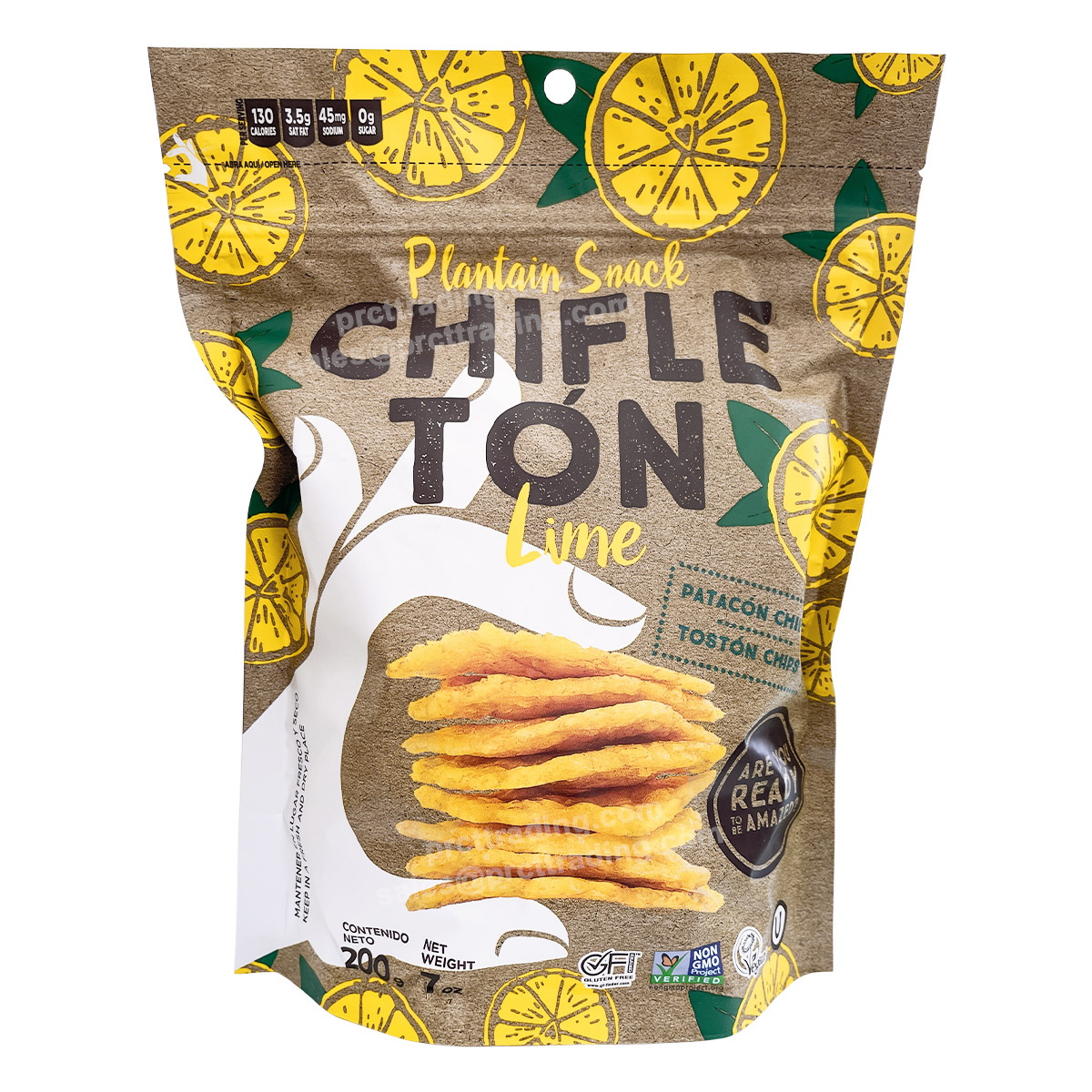 Chifleton Toston Snack - Lime, SHIPPER 7 oz x 28 Bags X 3 Layers