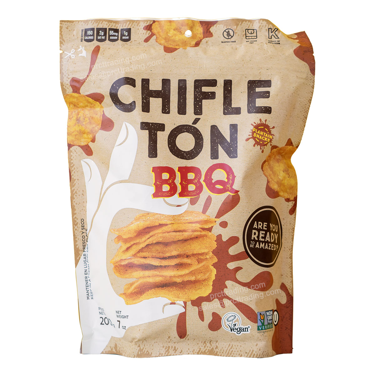 Chifleton Toston Snack - BBQ, SHIPPER 7 oz x 28 Bags X 3 Layers