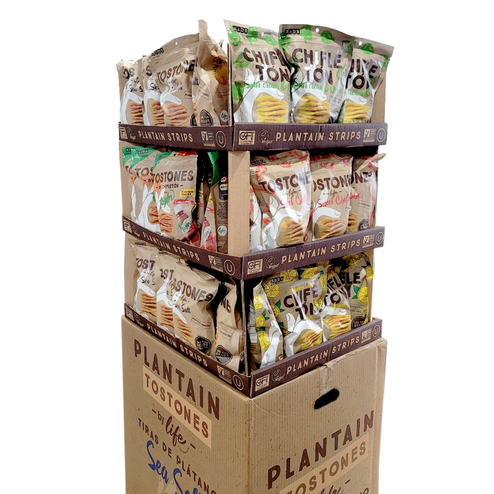 Chifleton Toston Snack - MIX, SHIPPER 7 oz x 28 Bags X 3 Layers