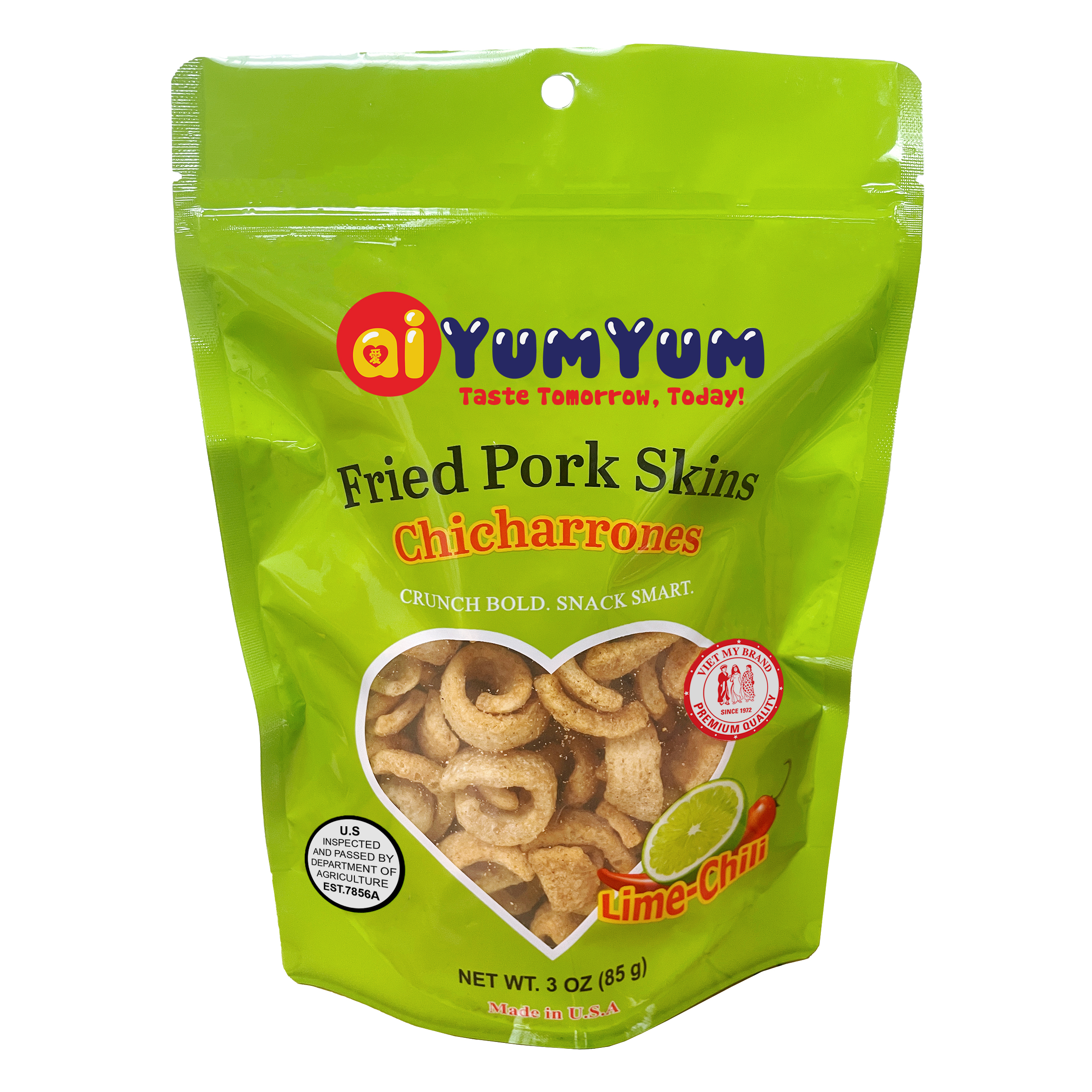 Ai YumYum Fried Lime-Chili Pork Skins 3 oz x 24