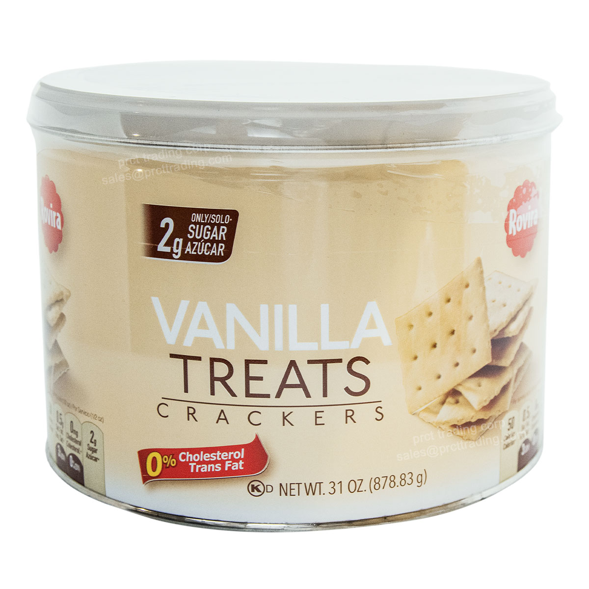 Rovira VANILLA TREATS TIN CAN, 31 oz X 6, UPC: 072981002076