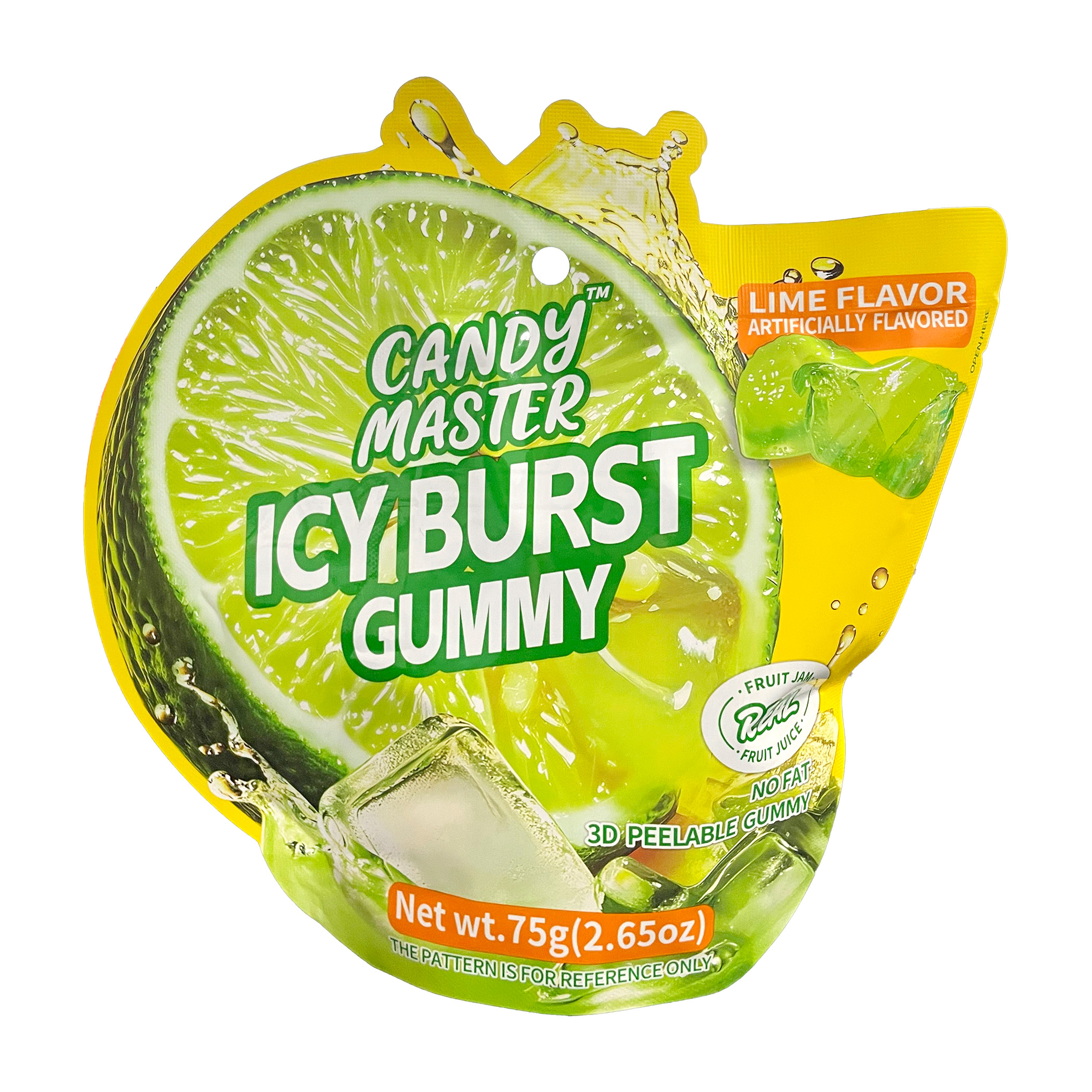 Candy Master Icy Burst Gummy Lime -3D 75 g x 24bgs