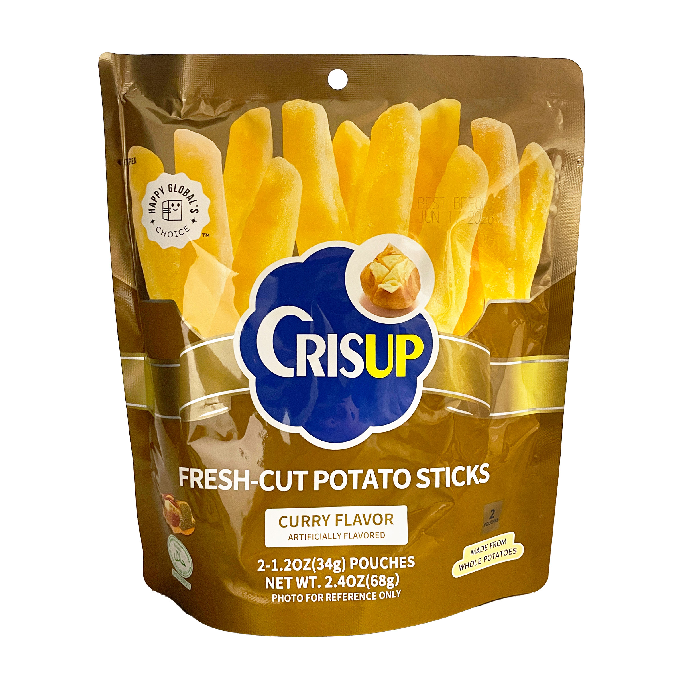 Crisup Fresh-Cut Potato Sticks Curry Flavor