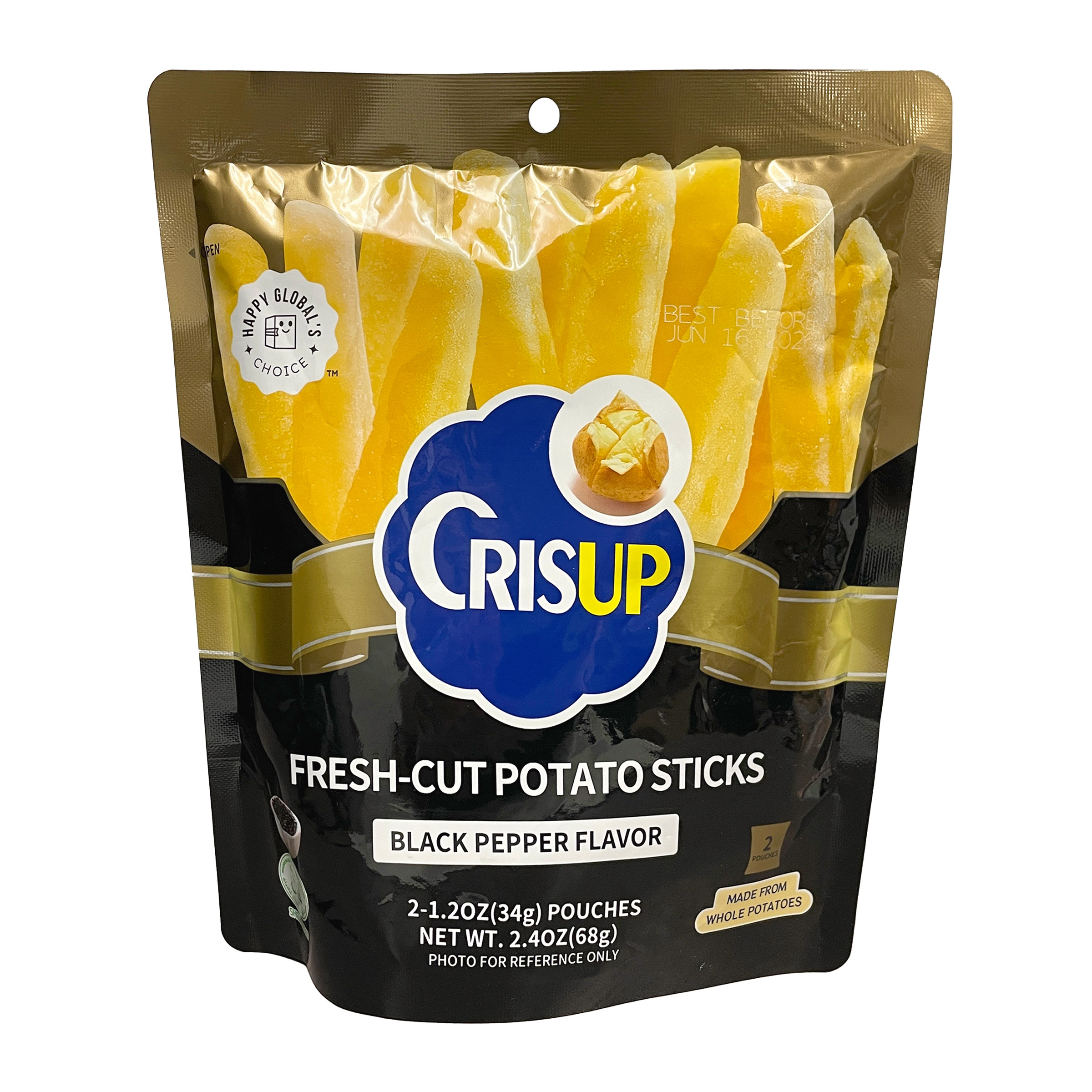Crisup Fresh-Cut Potato Sticks Black Pepper Flavor