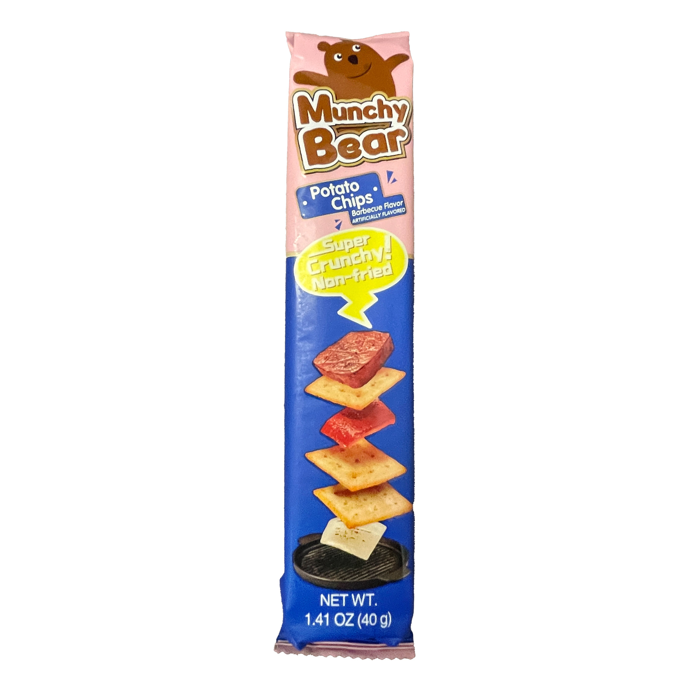 Munchy Bear Potato Chips Barbecue 1.4oz x 9 pcs x 6 Boxes = 54 pcs
