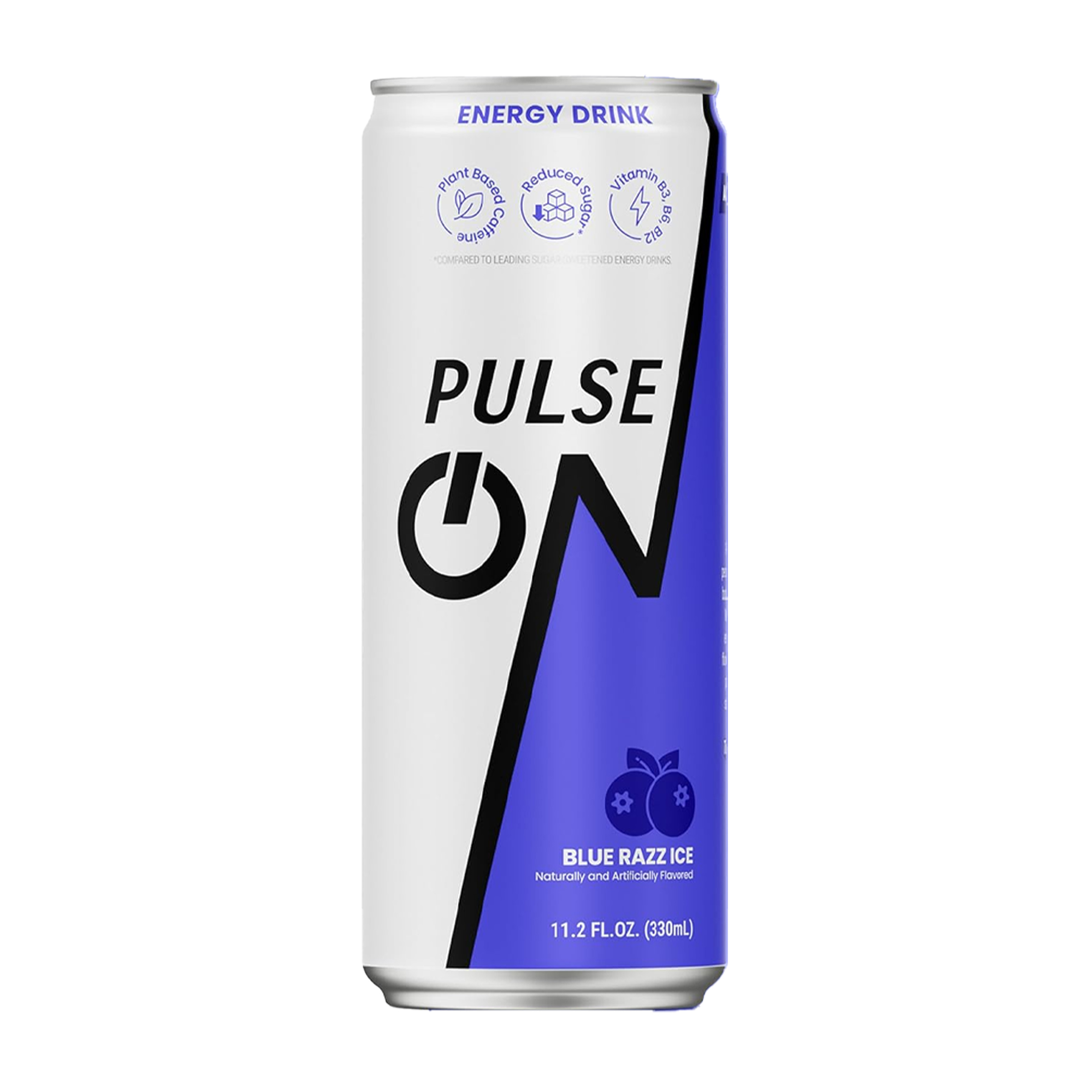 Pulse On Energy Drink Blue Razz Ice 330 mL x 24
