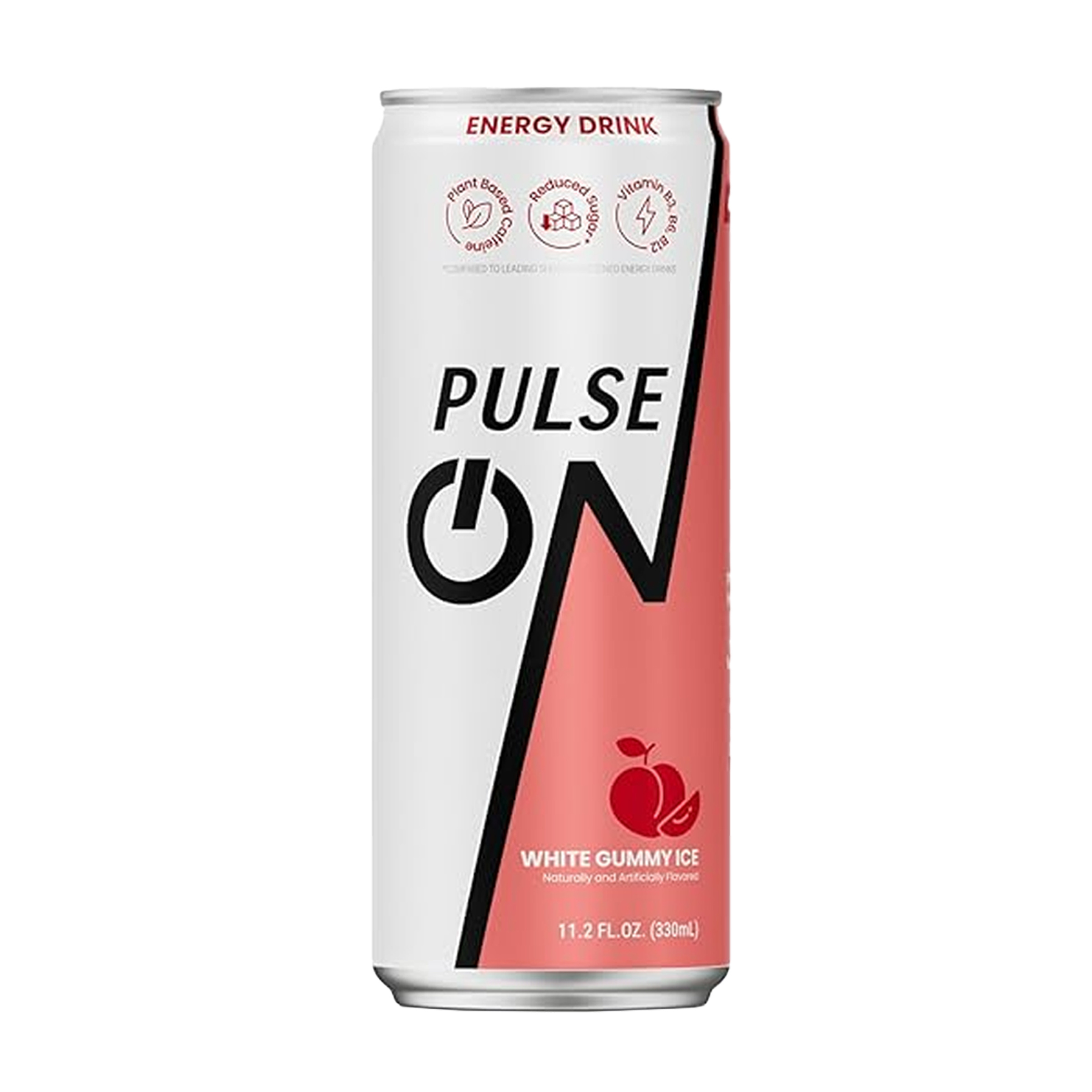 Pulse On Energy Drink White Gummy Ice 330 mL x 24