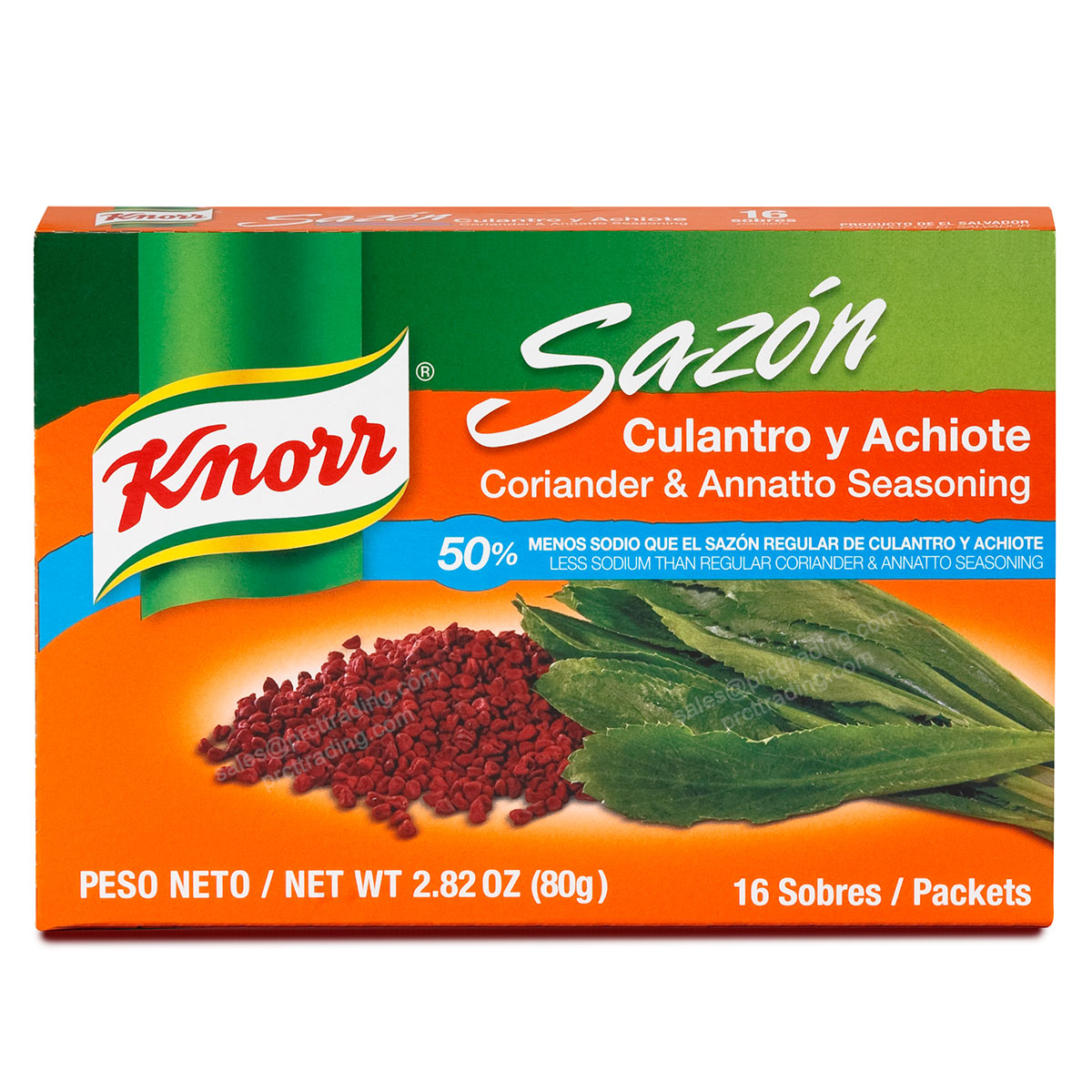 KNORR SAZON DRY CULANTRO Y ACHIOTE  LIGHT, 18/16 PR UPC: 048001397255