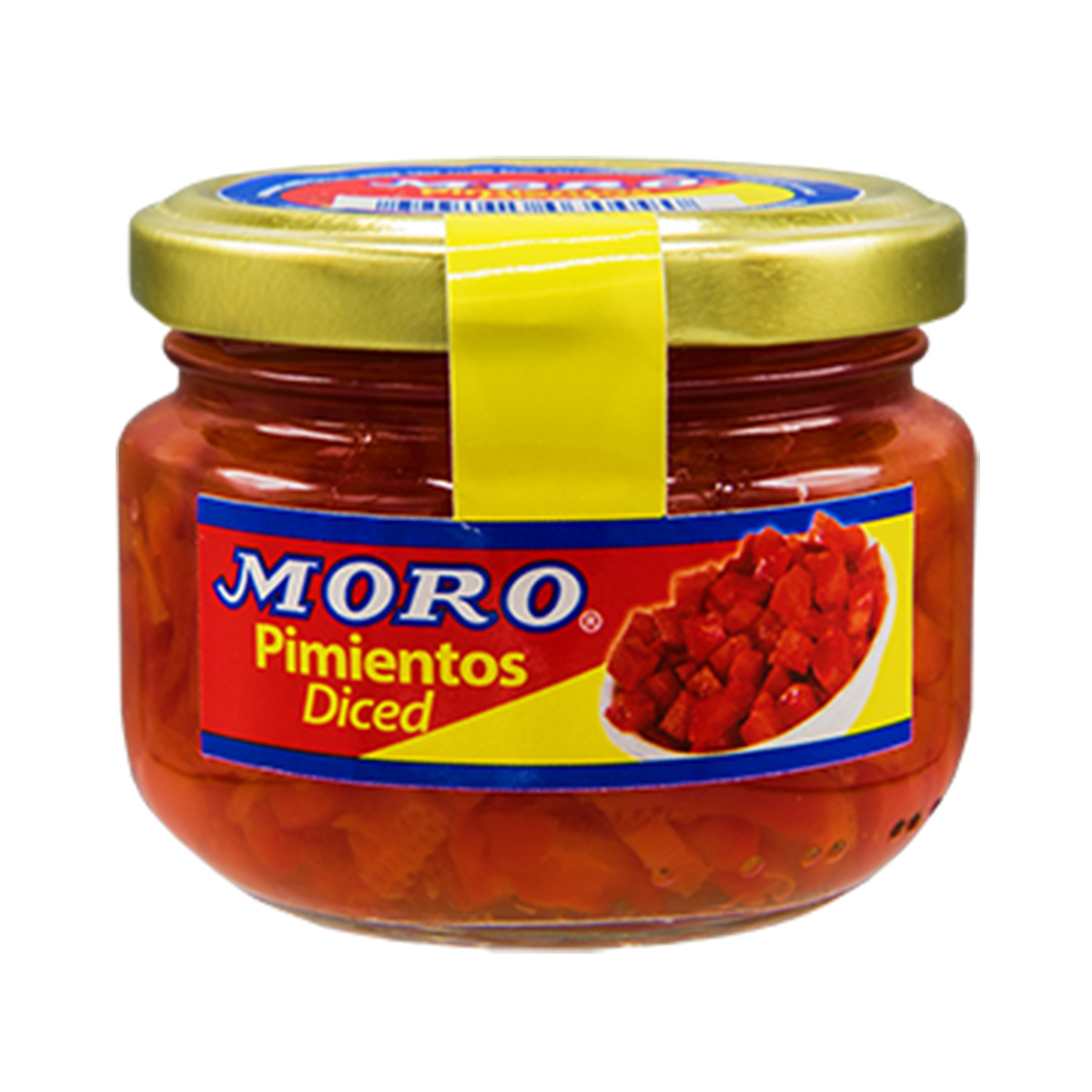 Moro Pimientos Diced/Red pepper Jar, 12/4 OZ