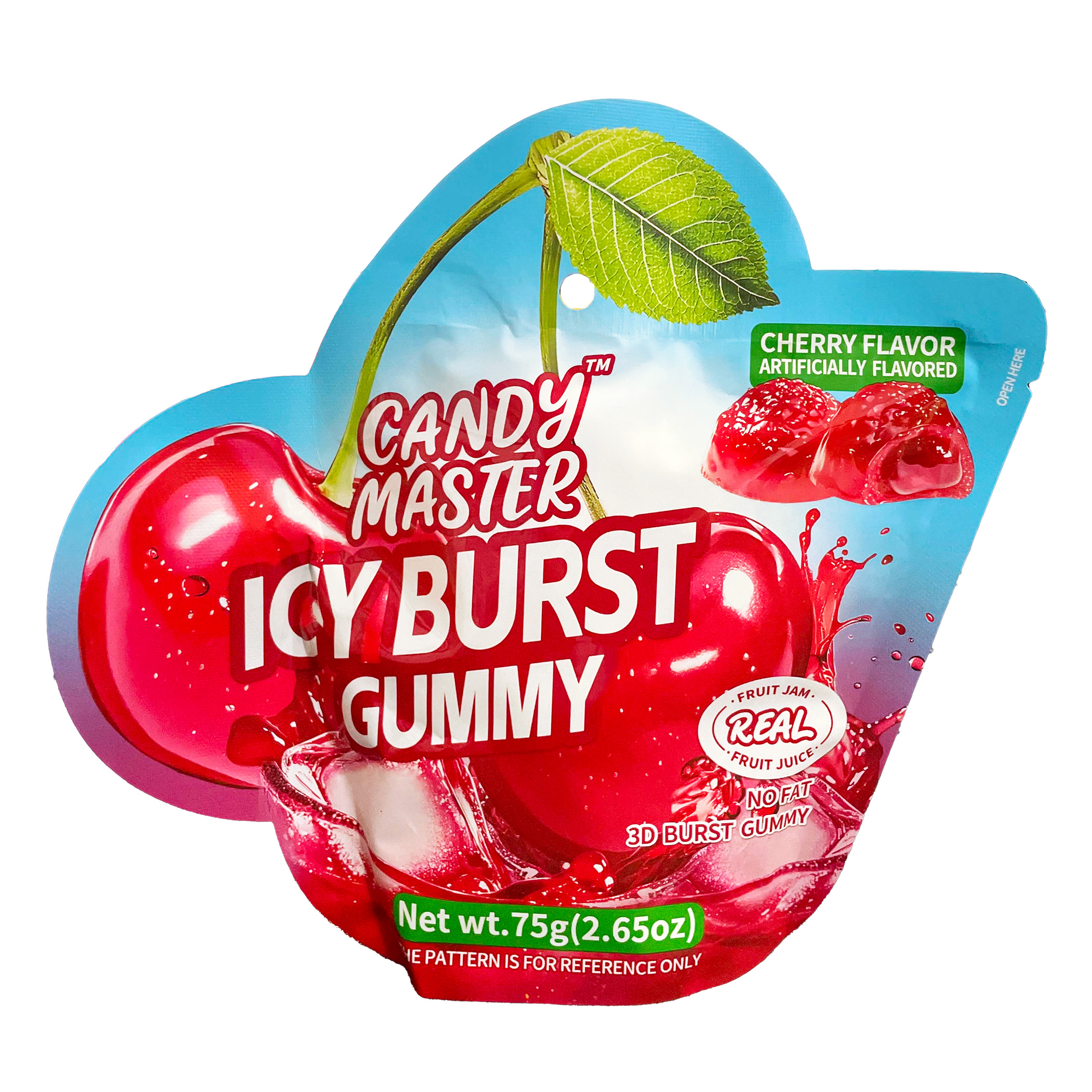 Candy Master Icy Burst Gummy Cherry-3D 75 g x 24bgs UPC: 6977247770871