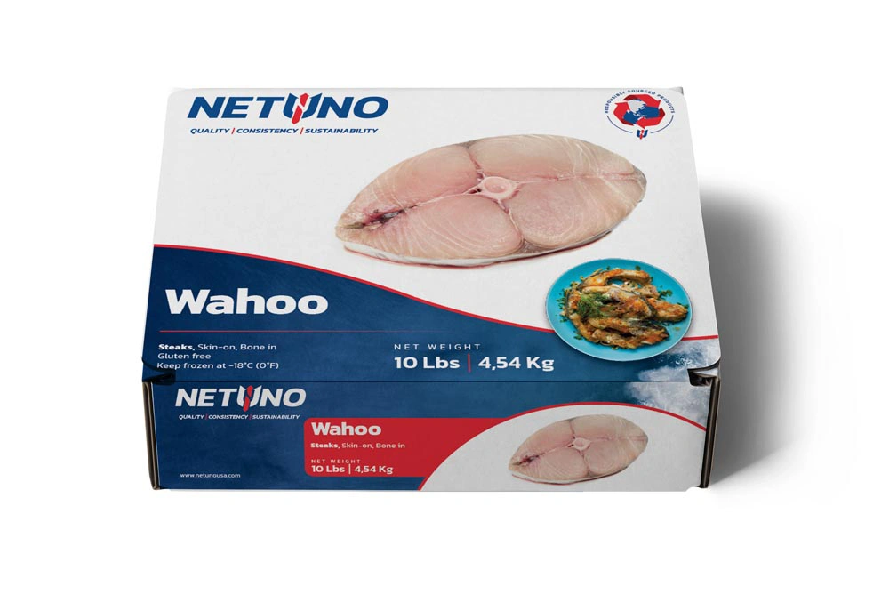 Netuno Wahoo Steaks, Indv. Vacuum Packed, Skin on & Bone In