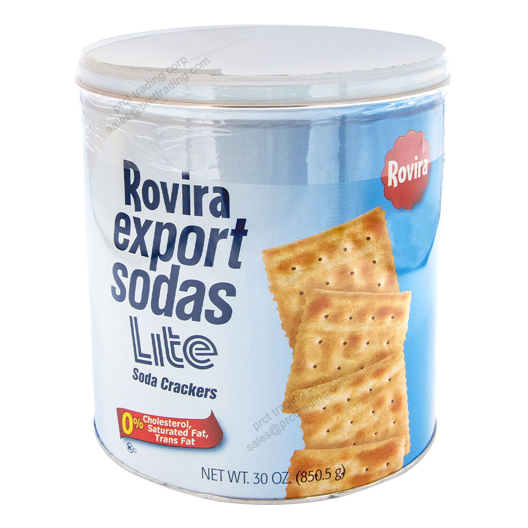 Rovira Export Soda Lite Tin Can, 30 oz X 6 Cans, UPC: 072981001123