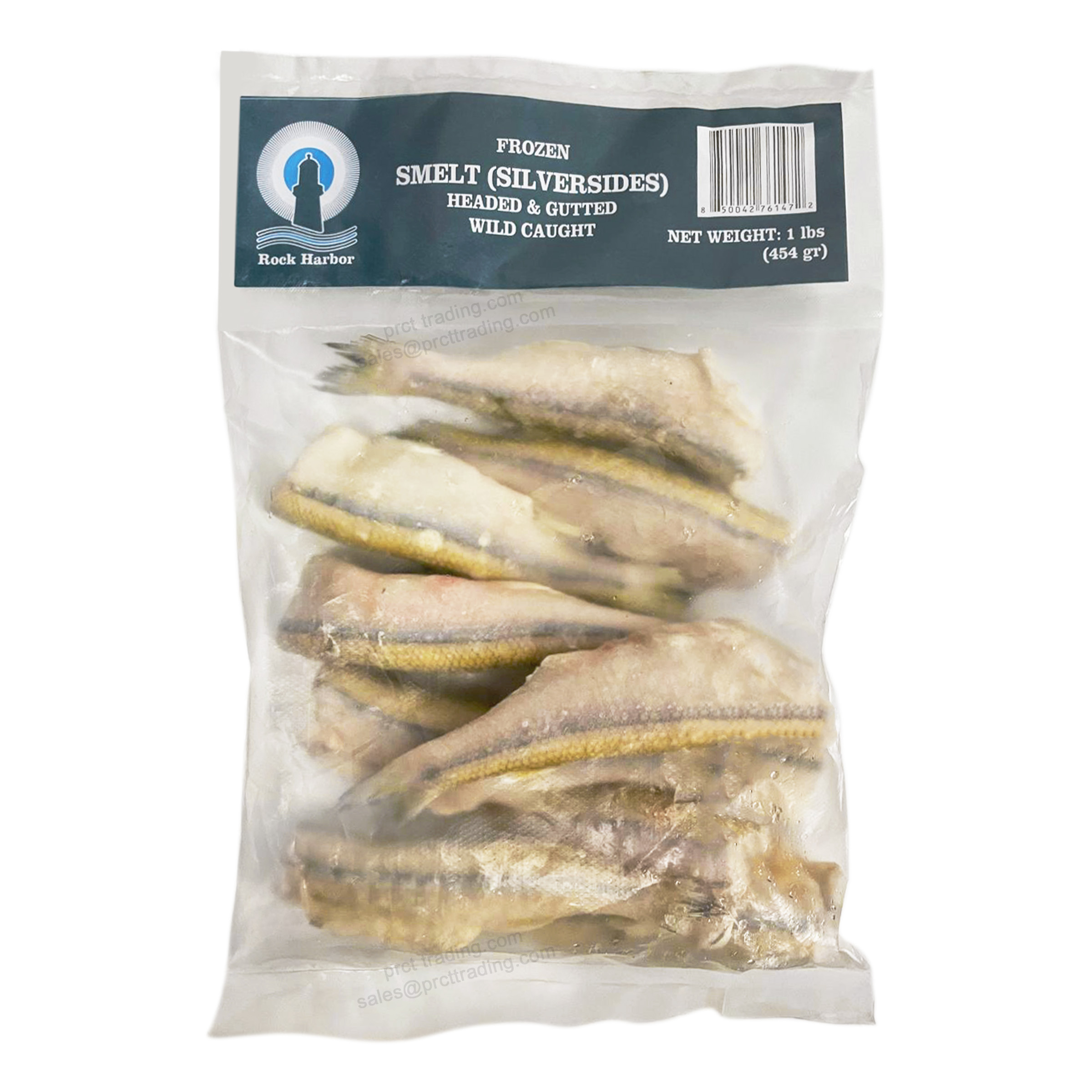 Rock Harbor H&G Well Trimmed, IQF, Argentine Caught Smelt 3-5" 1 LB x 10 Bags