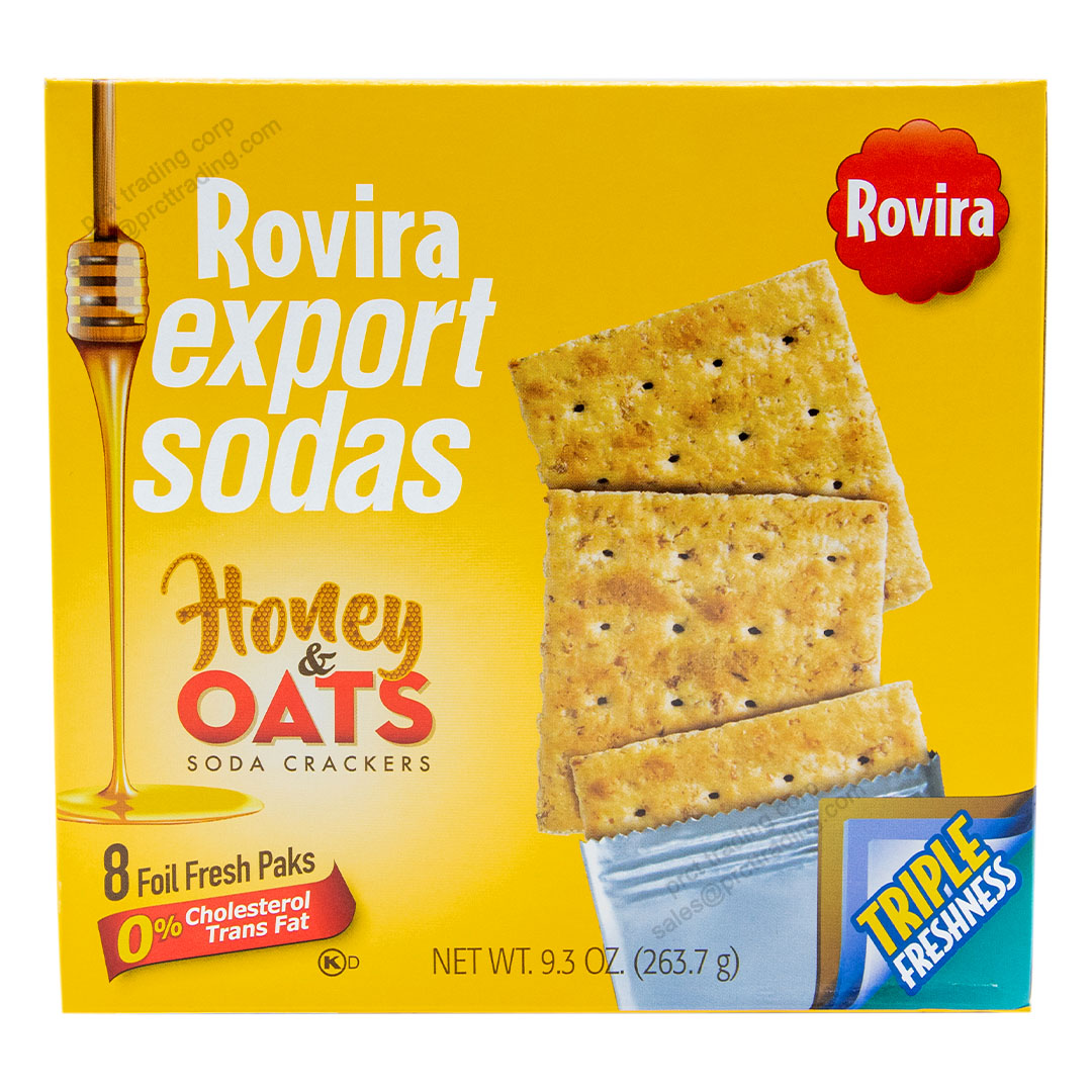 Rovira Export Sodas HONEY & OATS  9.30 oz X 6, UPC 072981001840