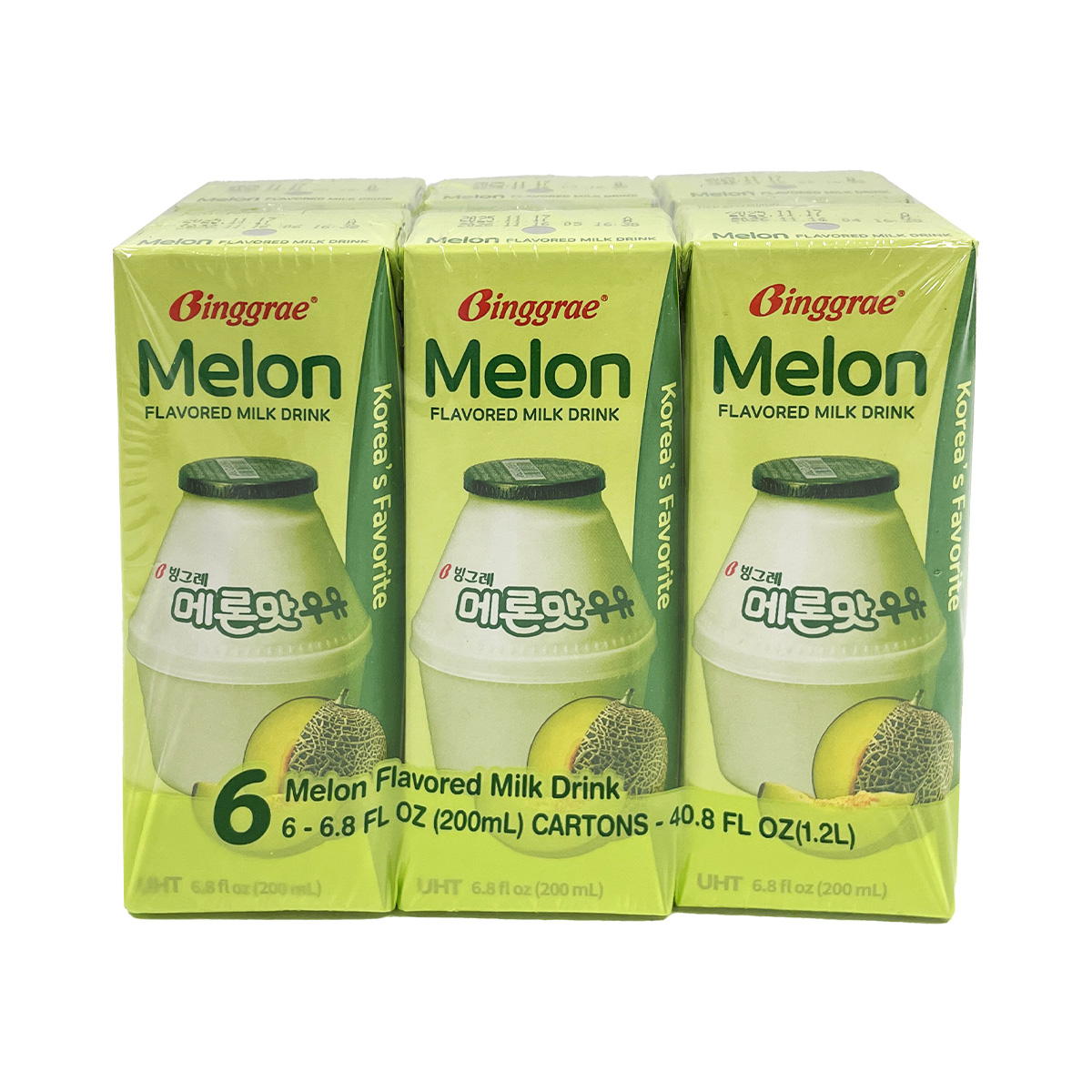 Binggrae Melon Milk 6.8 fl oz x 6 cartons x 4 packs