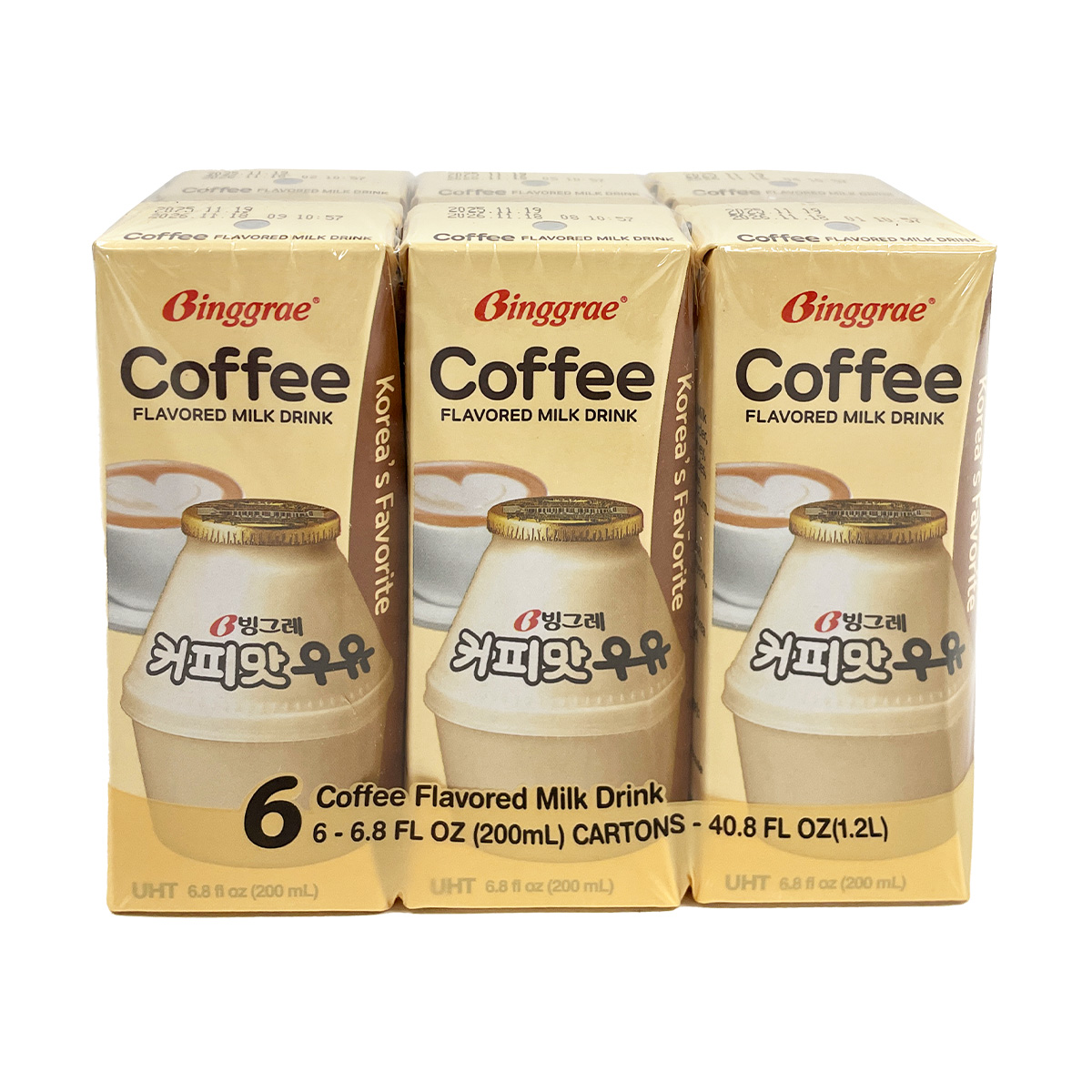 Binggrae Coffee Milk 6.8 fl oz x 6 cartons x 4 packs