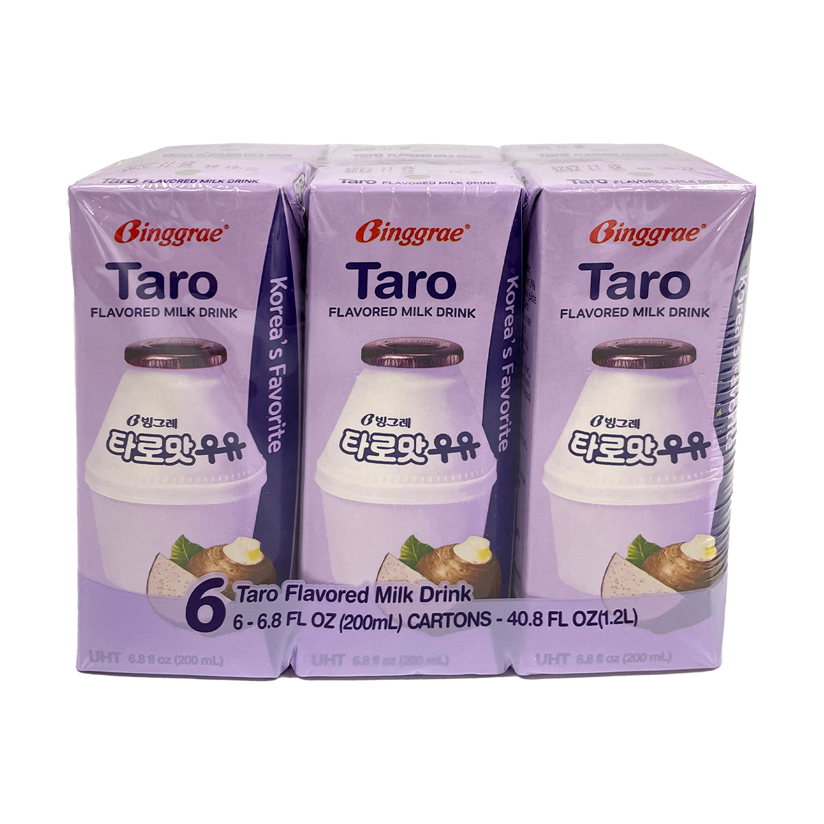 Binggrae Taro Milk 6.8 fl oz x 6 cartons x 4 packs