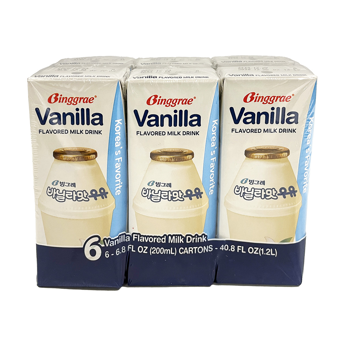 Binggrae Vanilla Milk 6.8 fl oz x 6 cartons x 4 packs