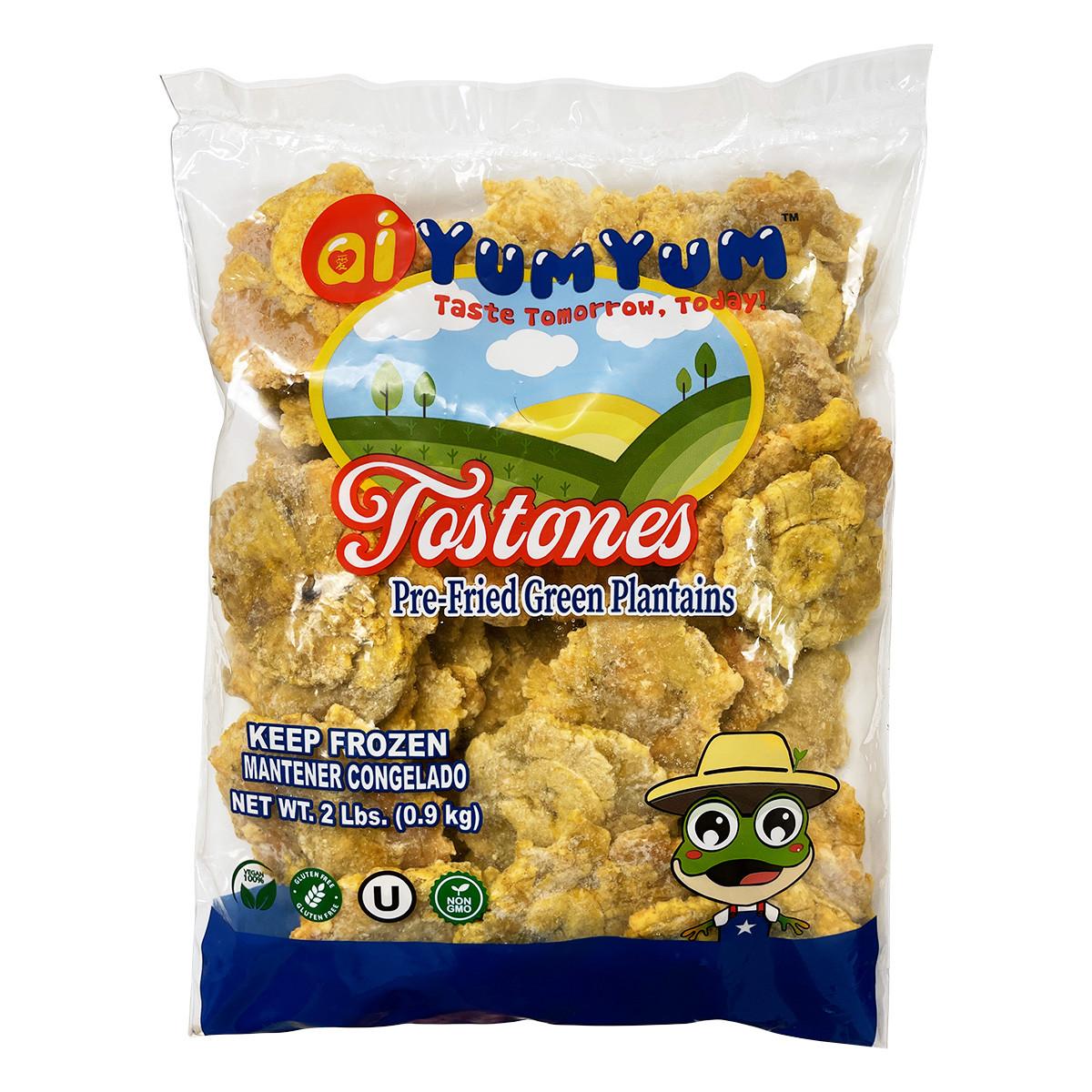 aiYumYum Toston Pre-fried Green Plantains 2 LBs X 12 Bags