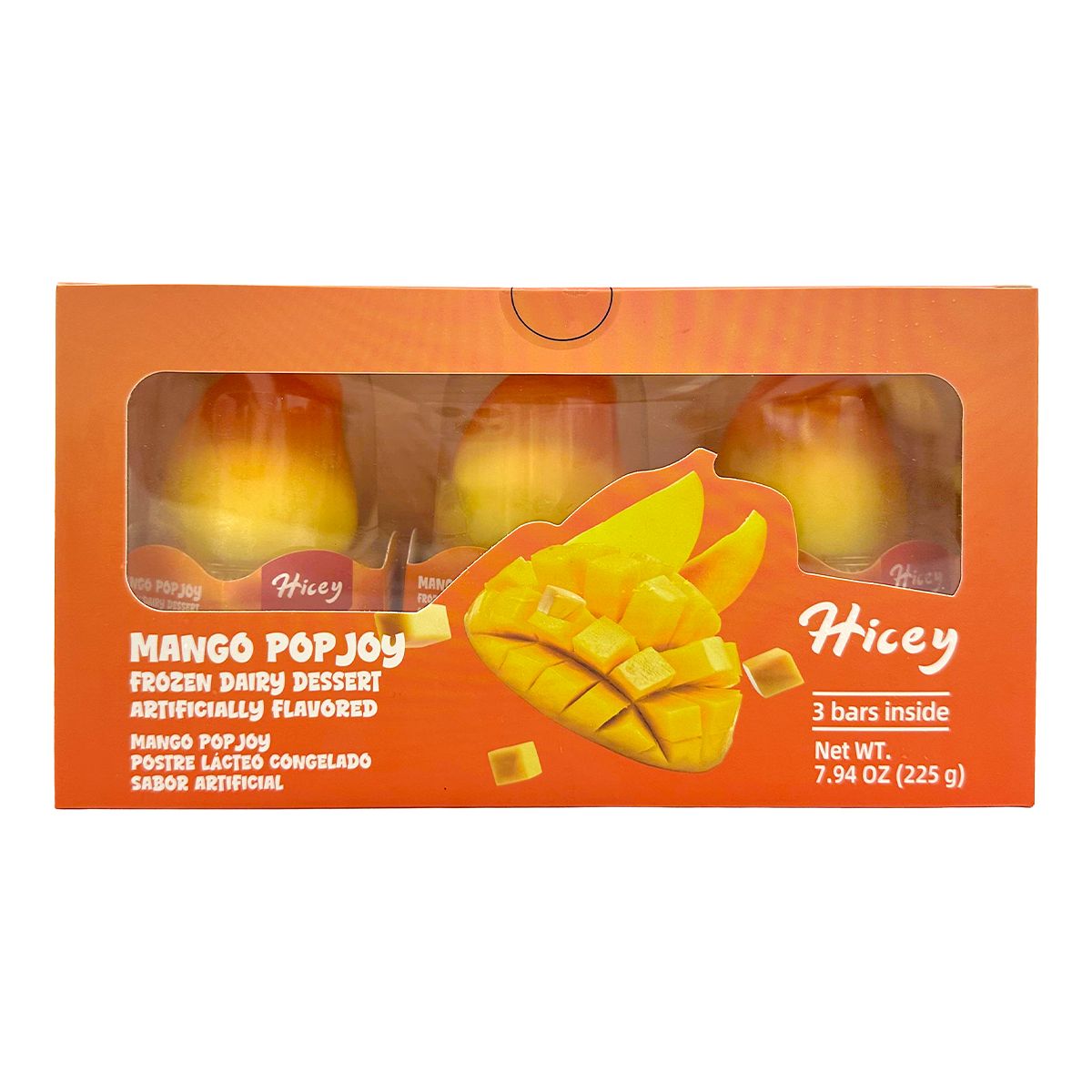 Hicey Mango Popjoy Frozen Dairy Dessert 7.94 oz (3 bars) x 8