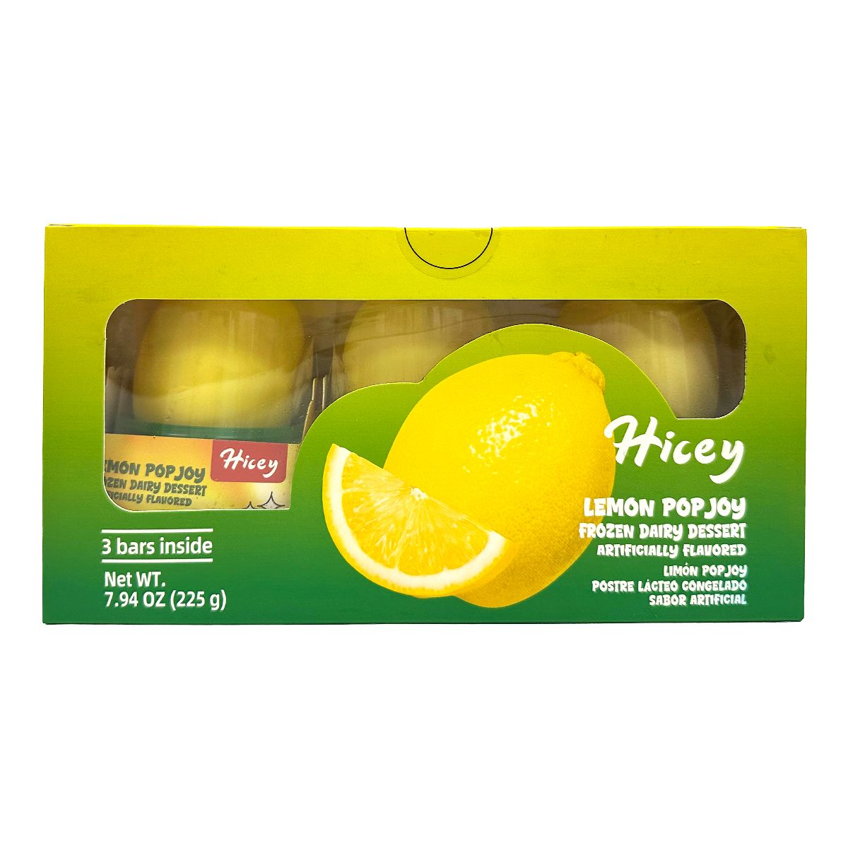 Hicey Lemon Popjoy Frozen Dairy Dessert 7.94 oz (3 bars) x 8