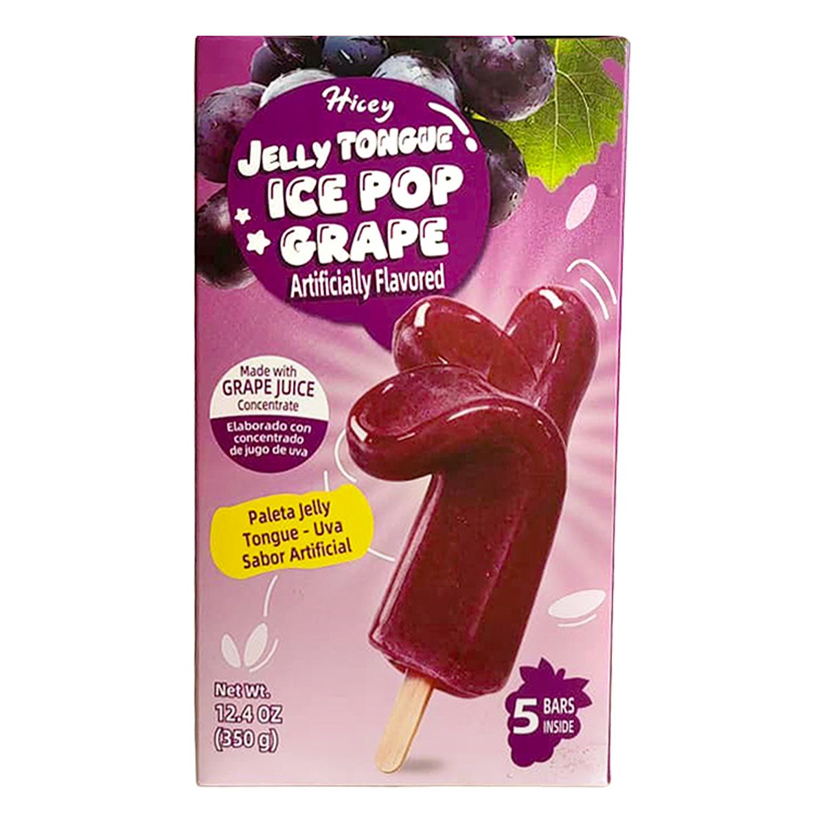 Hicey Jelly Tongue Ice Pops - Grape