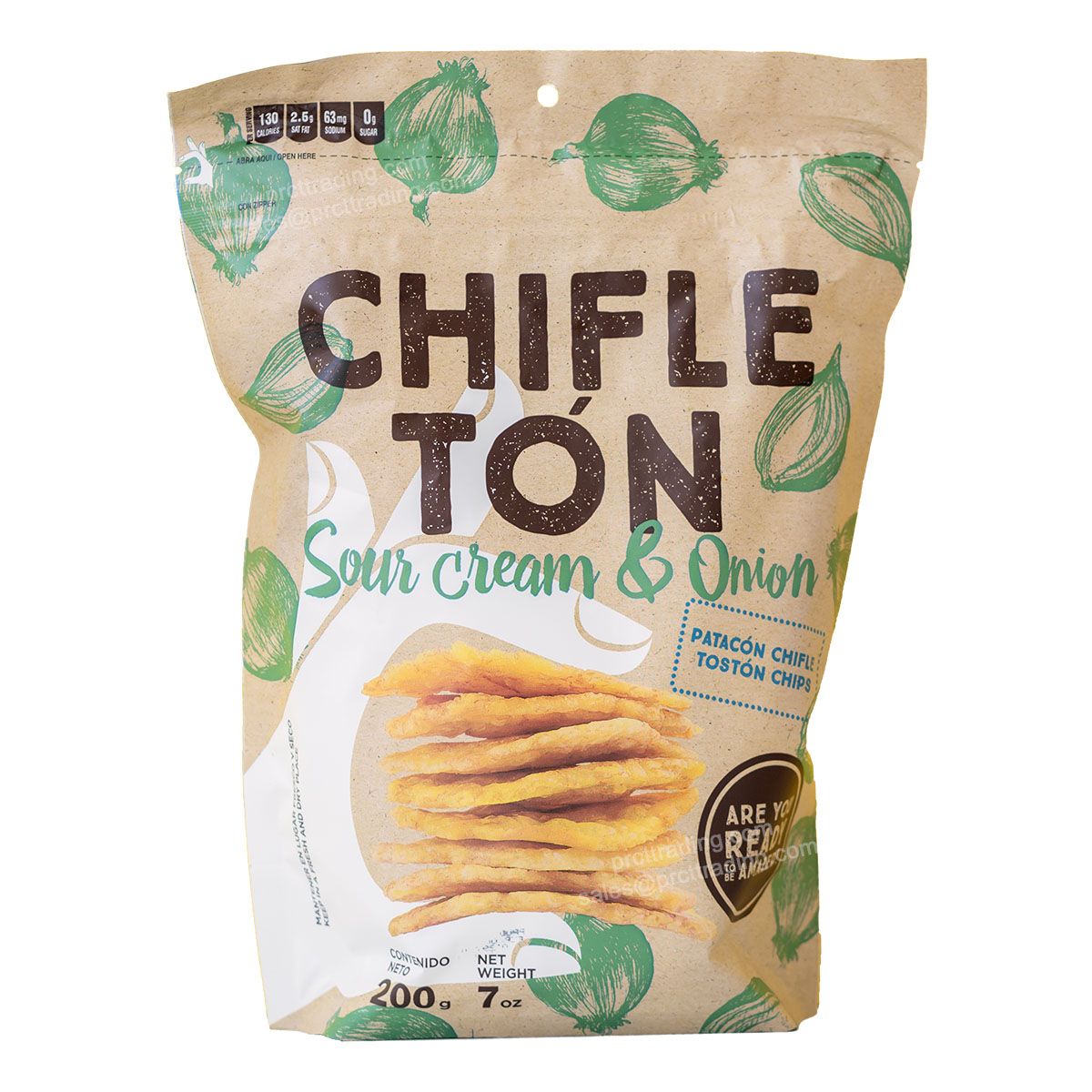 Chifleton Toston Snack - Sour Cream & Onion, SHIPPER 7 oz x 28 Bags X 3 Layers