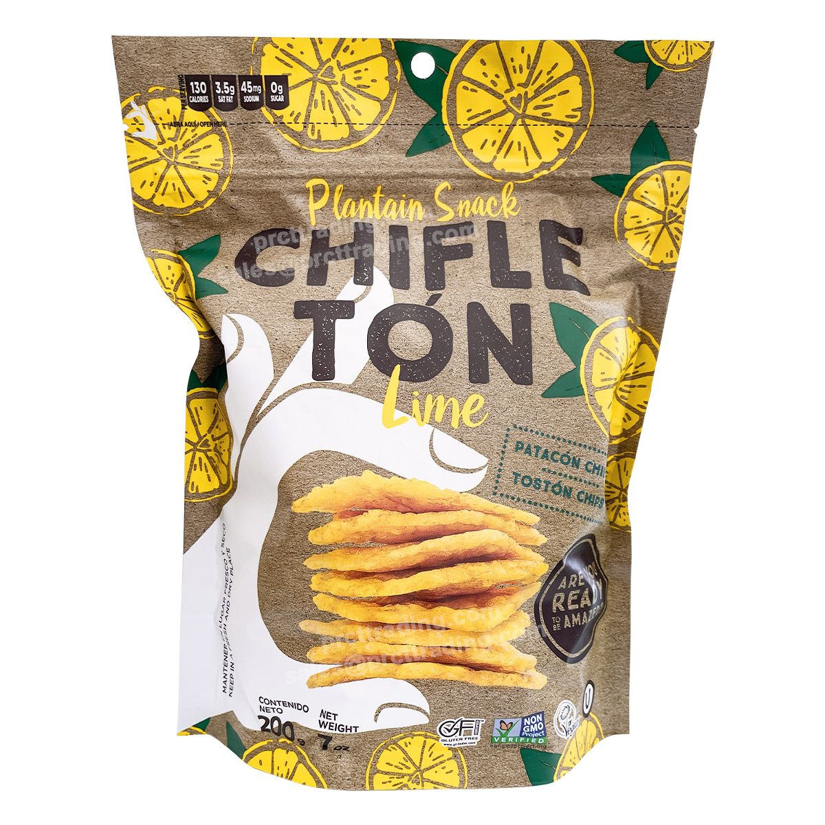 Chifleton Toston Snack - Lime, SHIPPER 7 oz x 28 Bags X 3 Layers