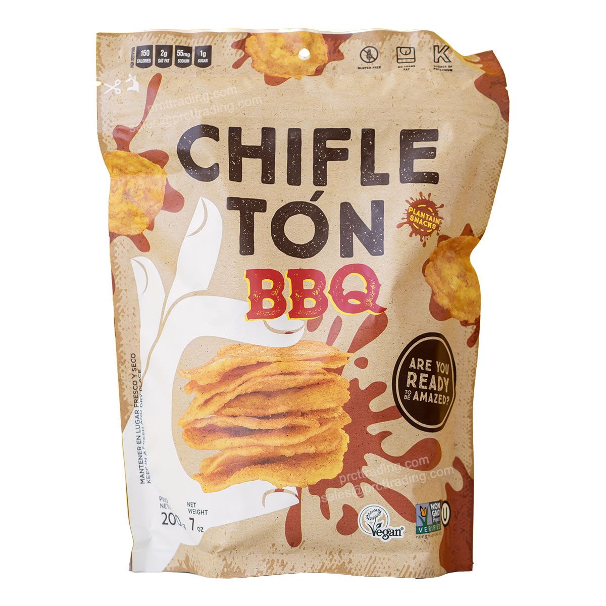 Chifleton Toston Snack - BBQ, SHIPPER 7 oz x 28 Bags X 3 Layers