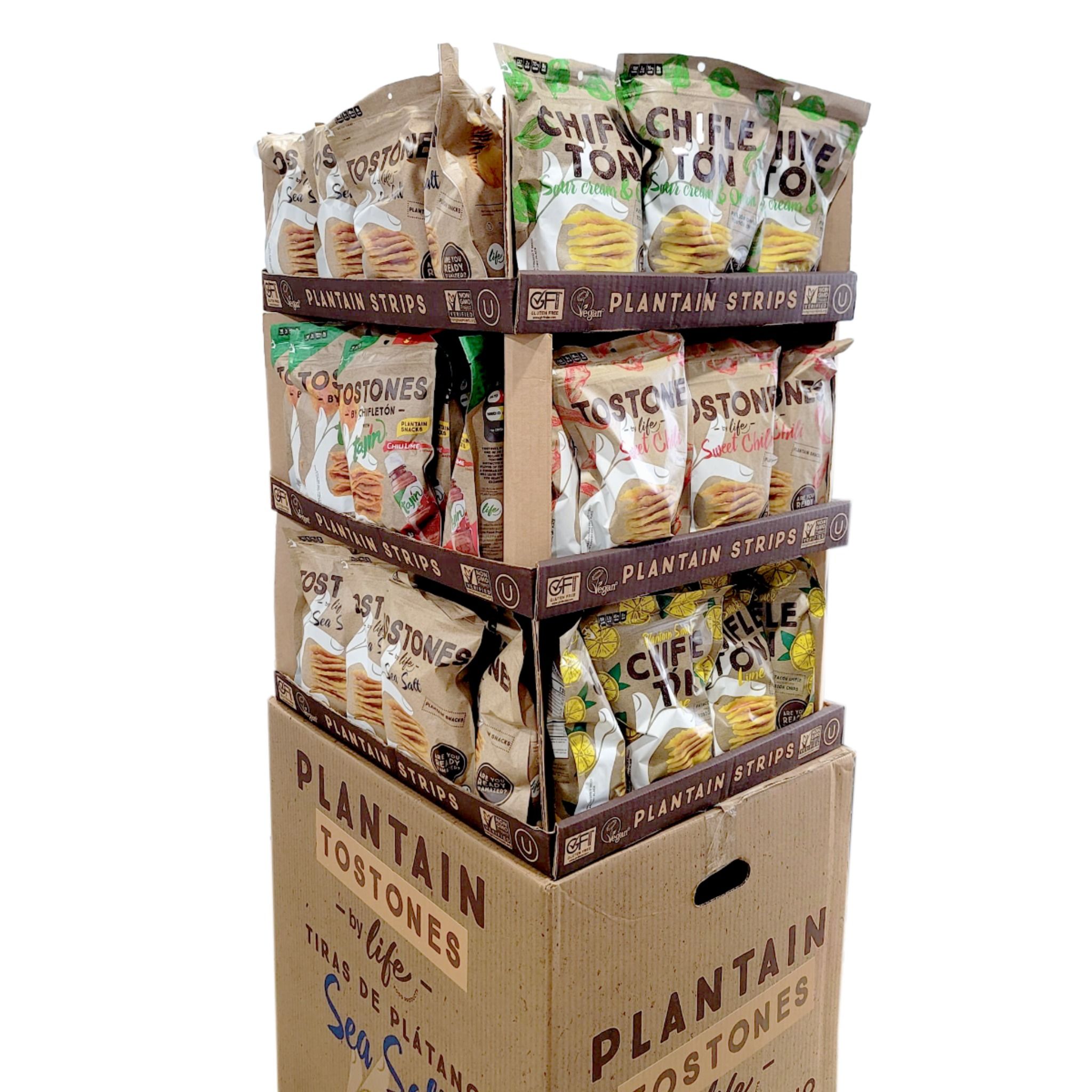 Chifleton Toston Snack - MIX, SHIPPER 7 oz x 28 Bags X 3 Layers