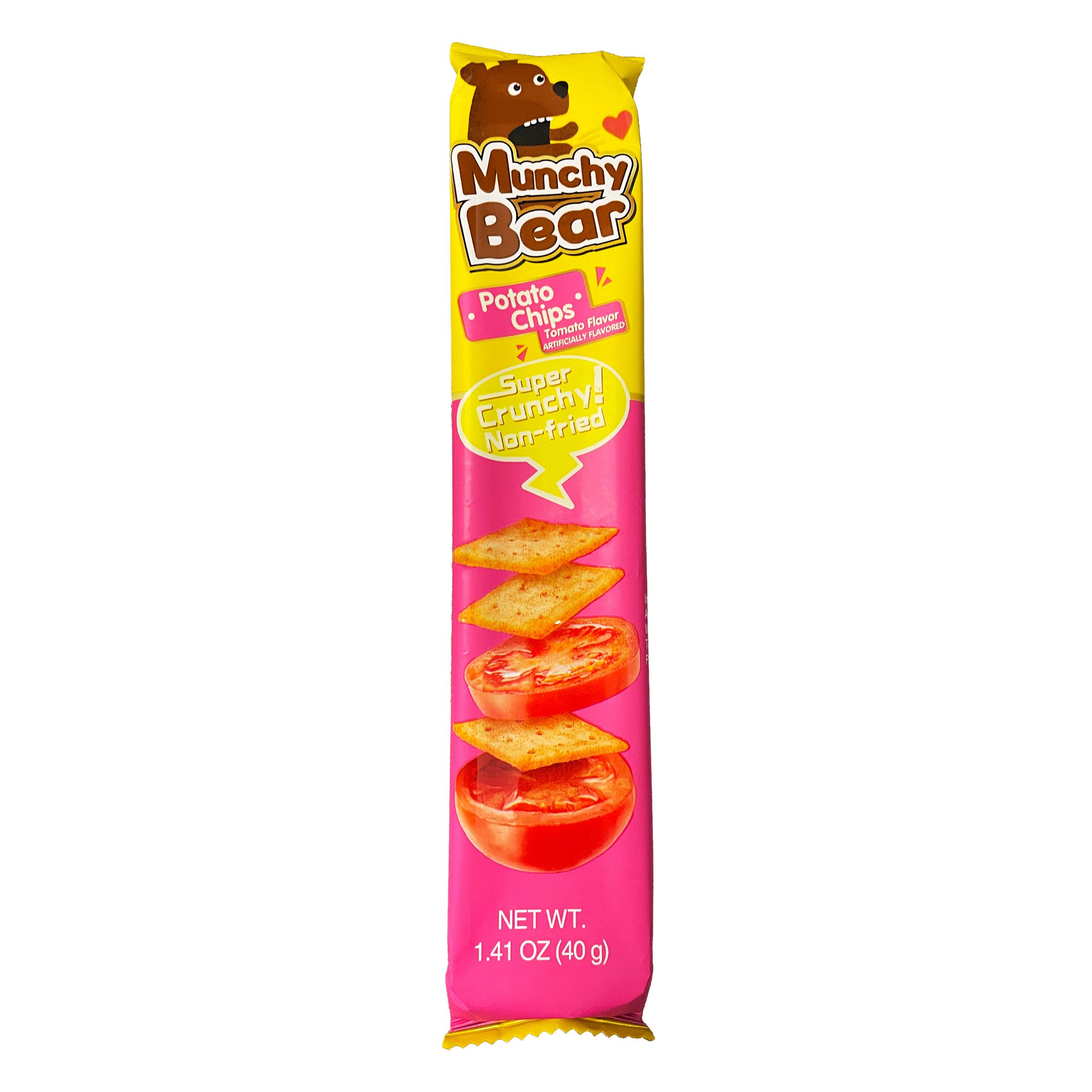 Munchy Bear Potato Chips Tomato 1.4oz x 9 pcs x 6 Boxes = 54 pcs